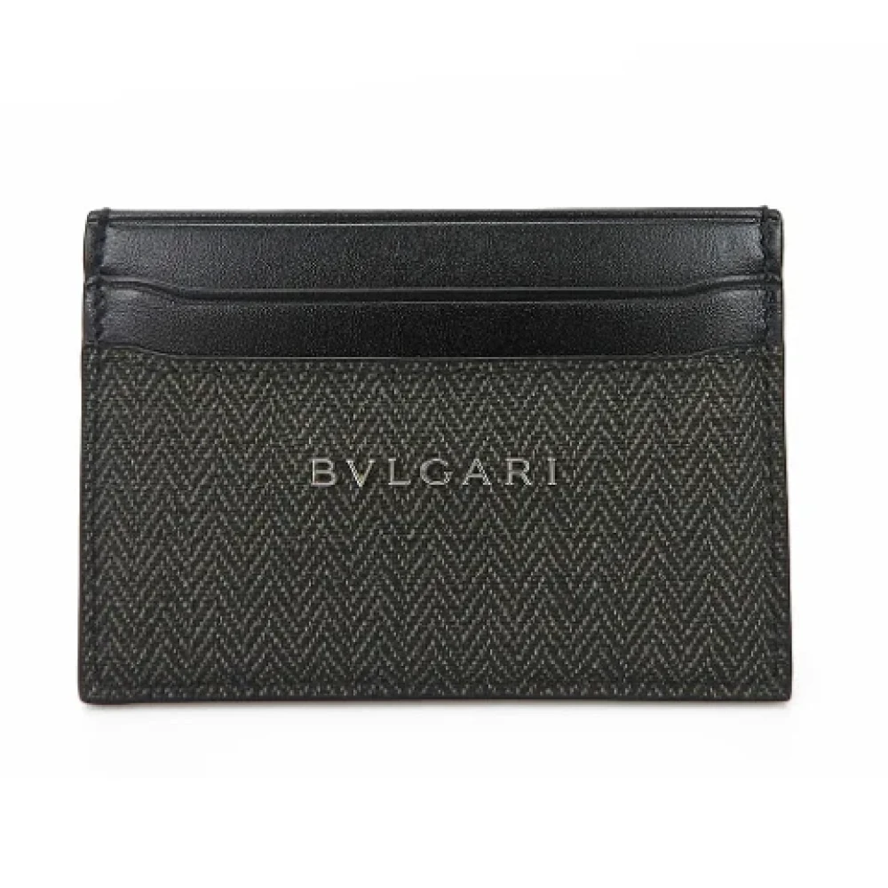 Bvlgari Vintage Pre-owned Leather wallets Black Heren