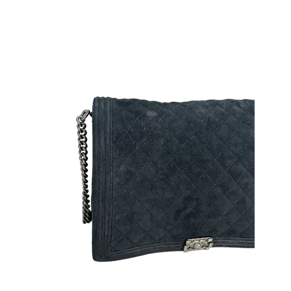 Chanel Vintage Pre-owned Suede shoulder-bags Black Dames