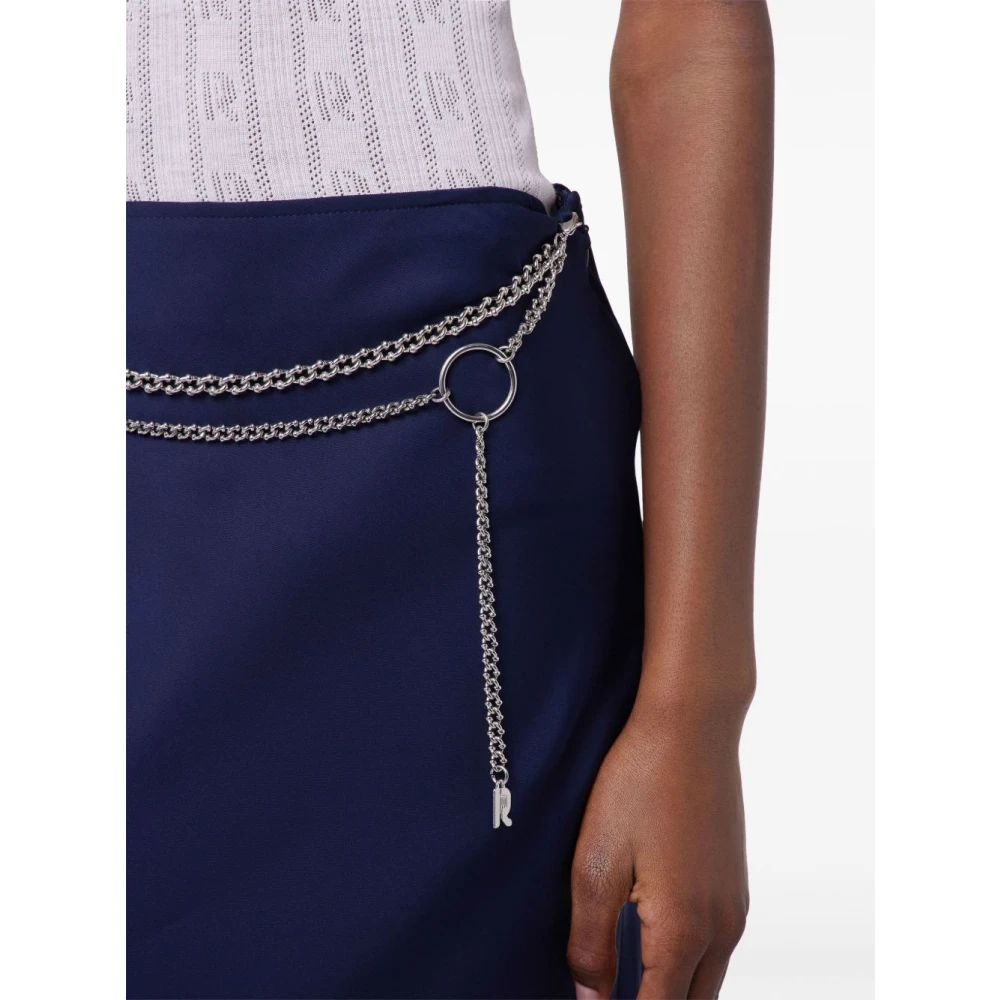 Paco Rabanne Lange Rok in Trendy Stijl Blue Dames