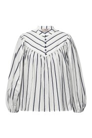 Lizzy blouse AV4027 - White/navy stripe