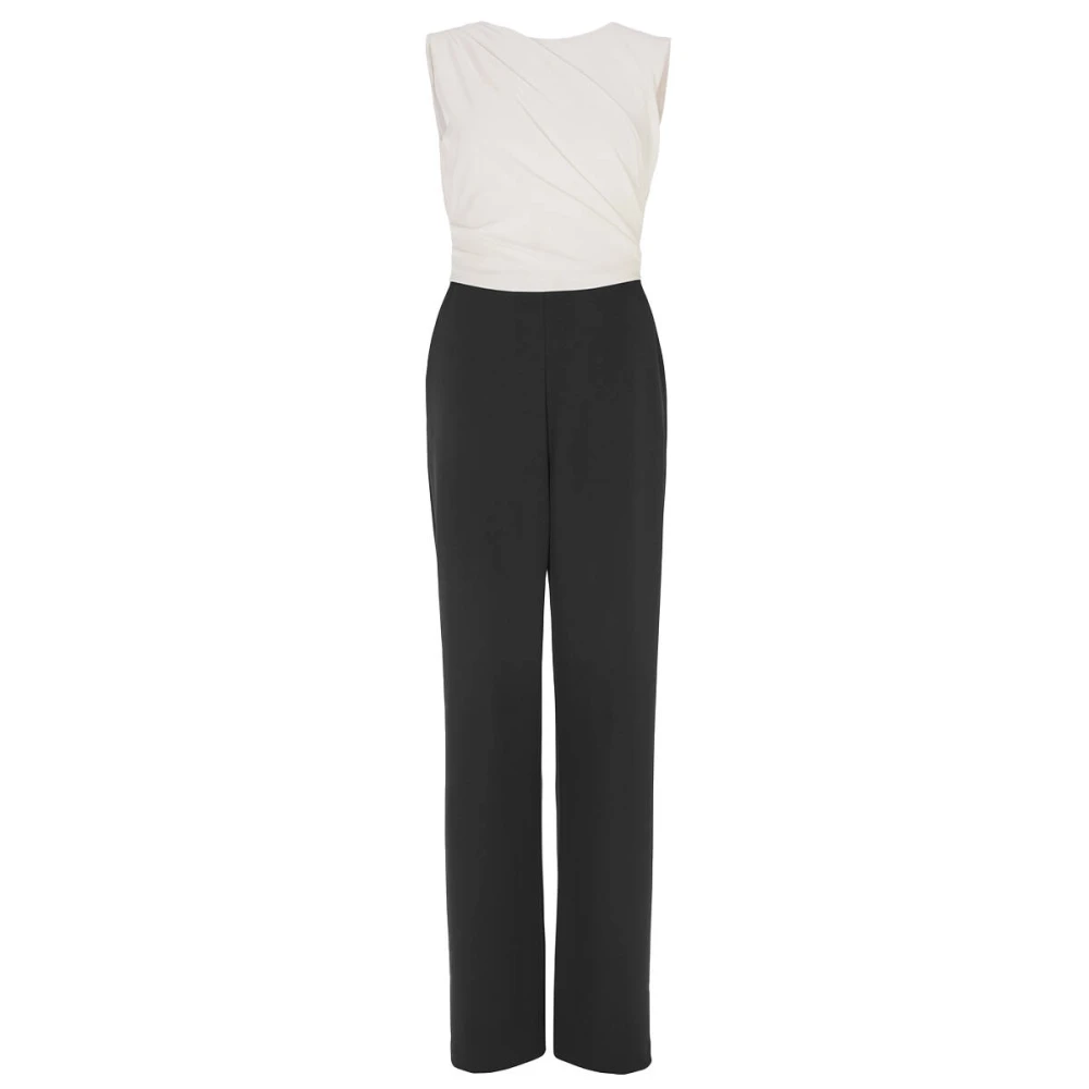Swing Crepe Jersey Jumpsuit met Kleur Black Dames