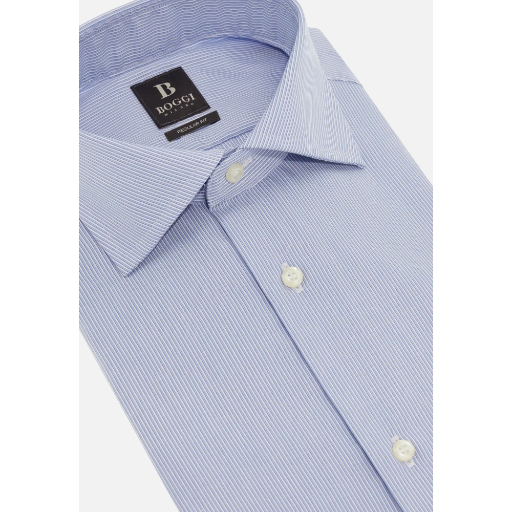 Boggi Milano Ultimate Non-Iron Shirt Blue Heren