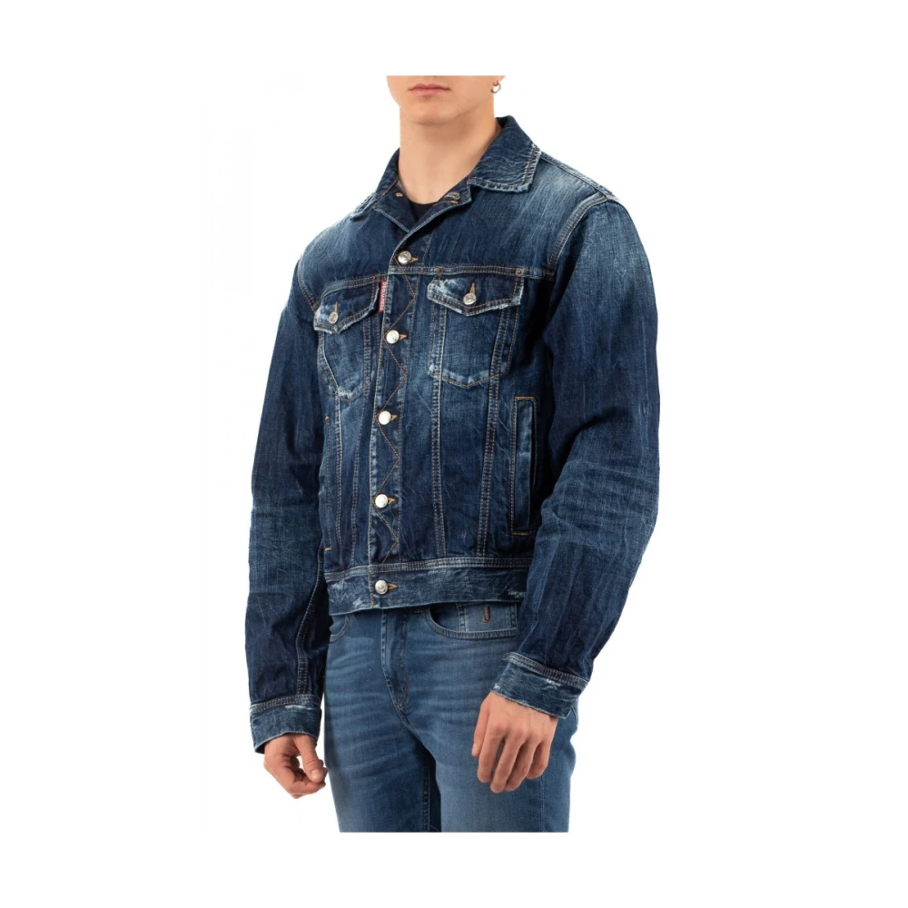 Dsquared2 Stijlvolle Blouson Jas Blue Heren