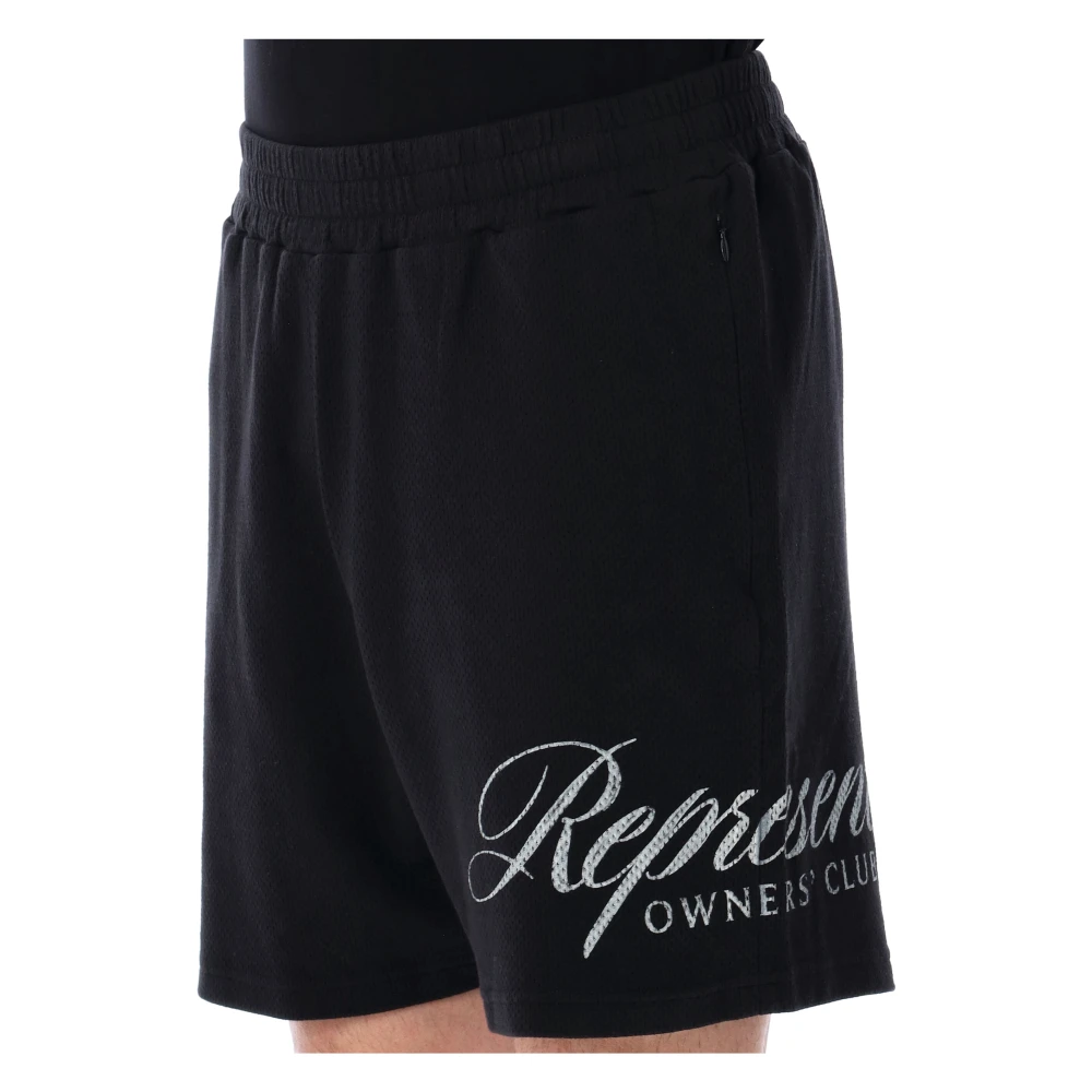 Represent Owners Club Script Mesh Shorts Black Heren