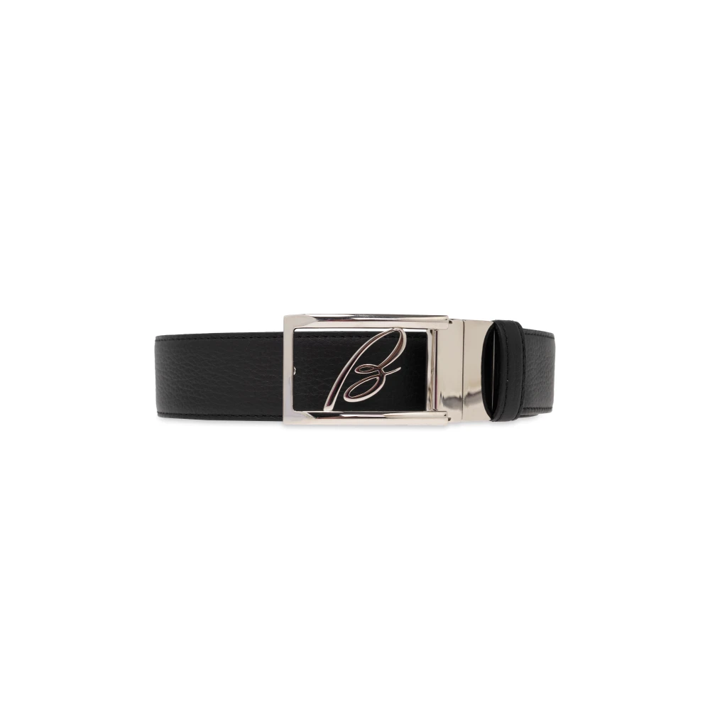 Brioni Leren riem Black Heren