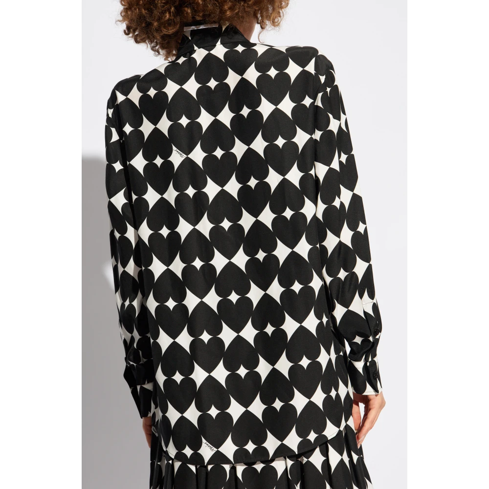 Moschino Shirt met bedrukt patroon Black Dames