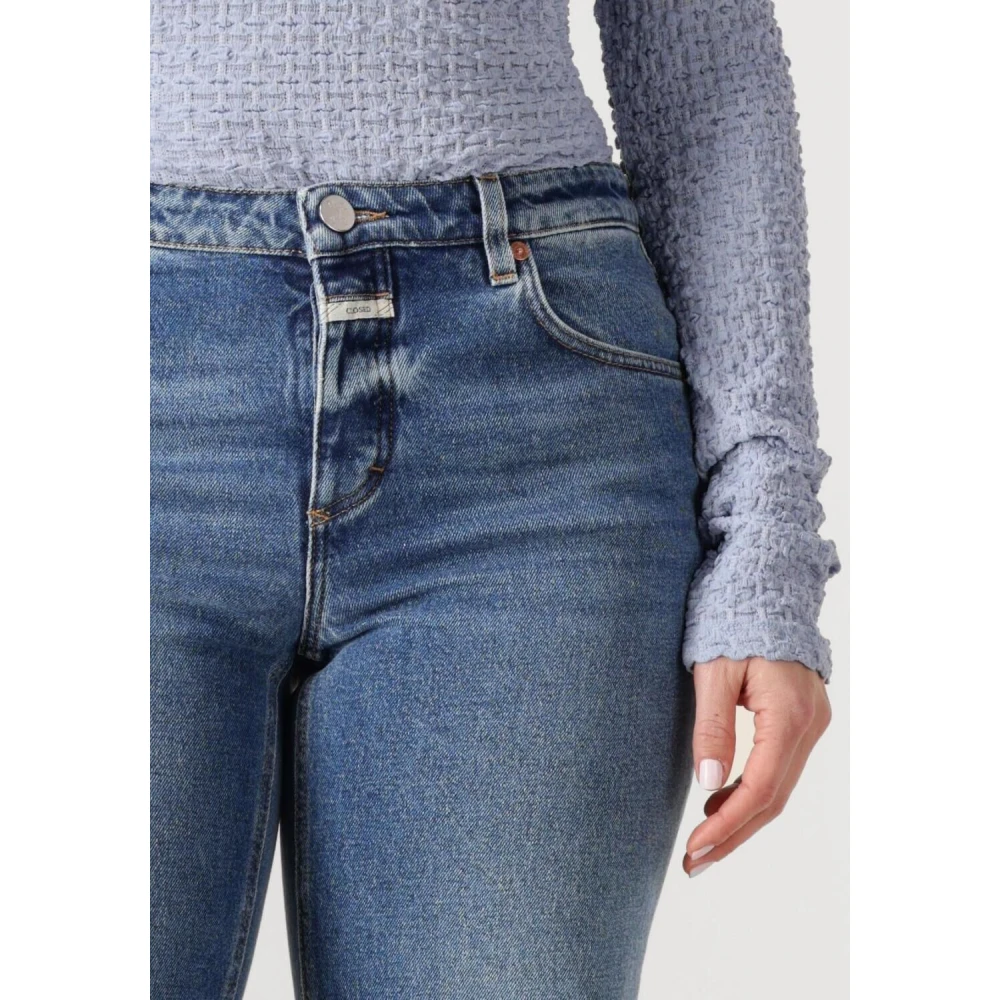 closed Rechte Pijp Blauwe Jeans voor Dames Blue Dames
