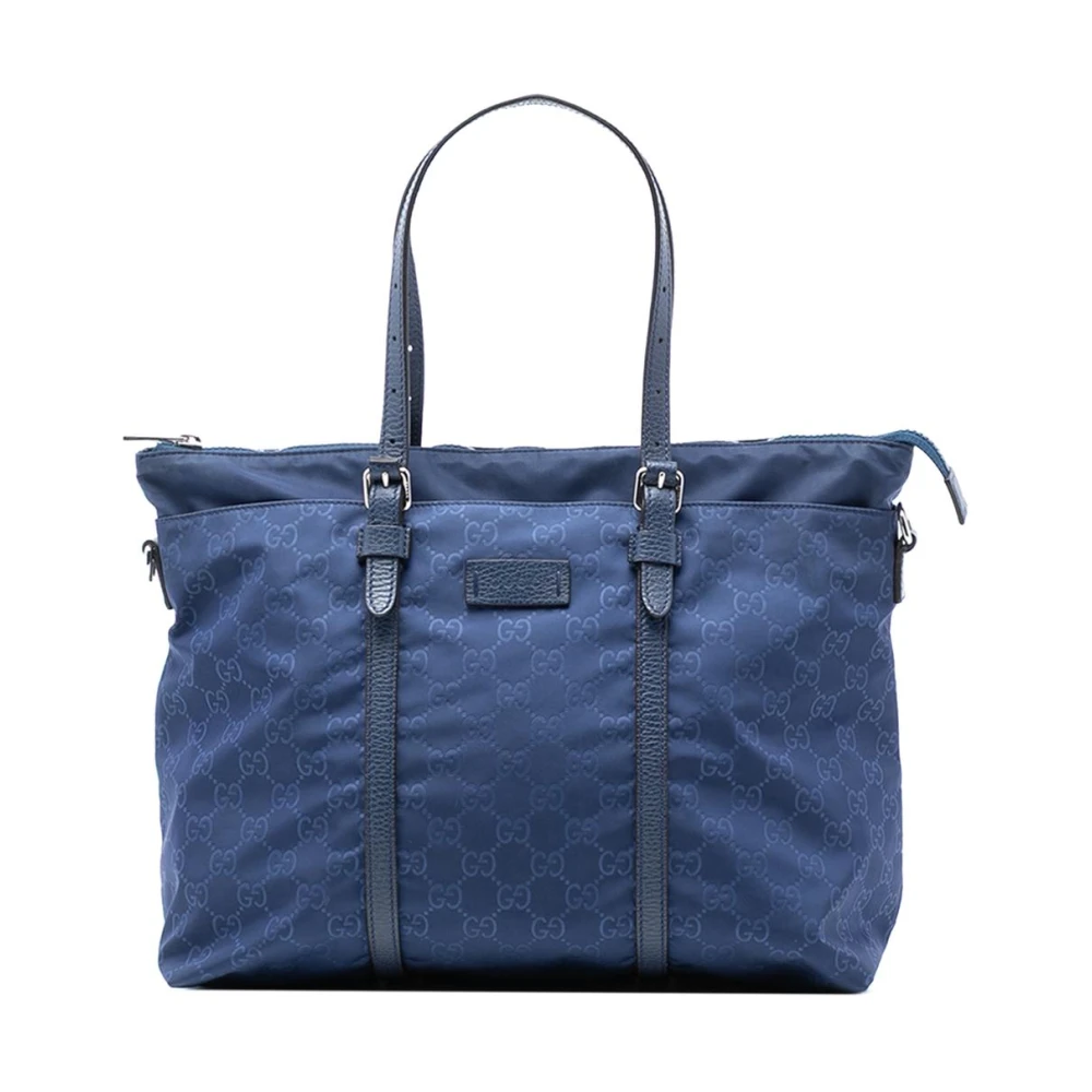 Gucci Vintage Women's Blue Pre-Owned Tote Bag