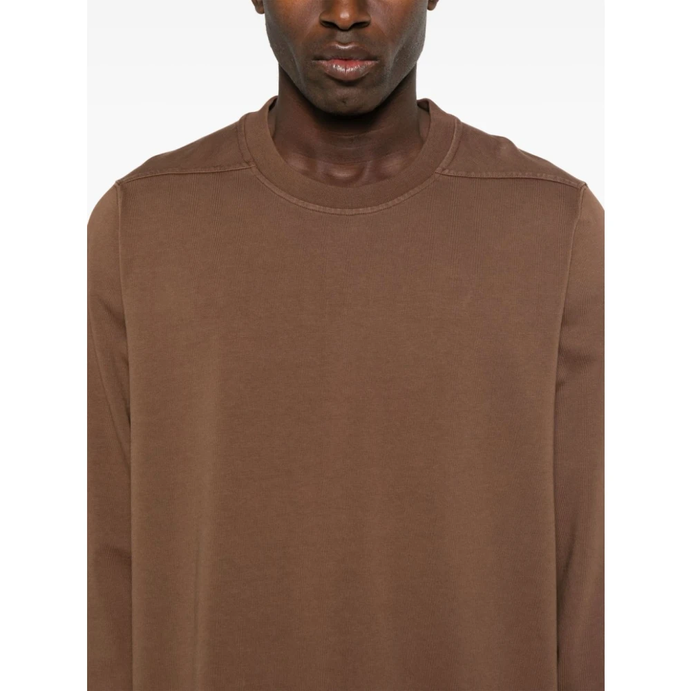 Rick Owens Crewneck Sweat Terra Long Sleeve Top Brown Heren