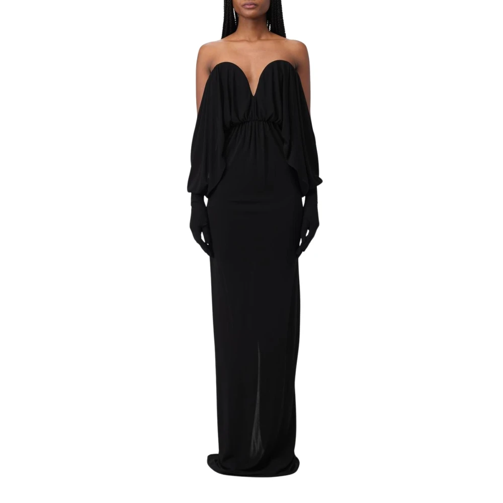 Saint Laurent Women's Black Elegant Maxi Dress