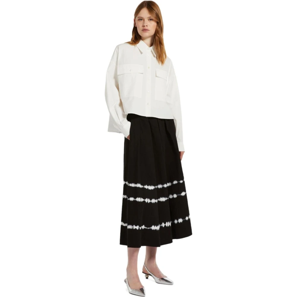 Max Mara Weekend Witte Cropped Shirt met Zakken White Dames