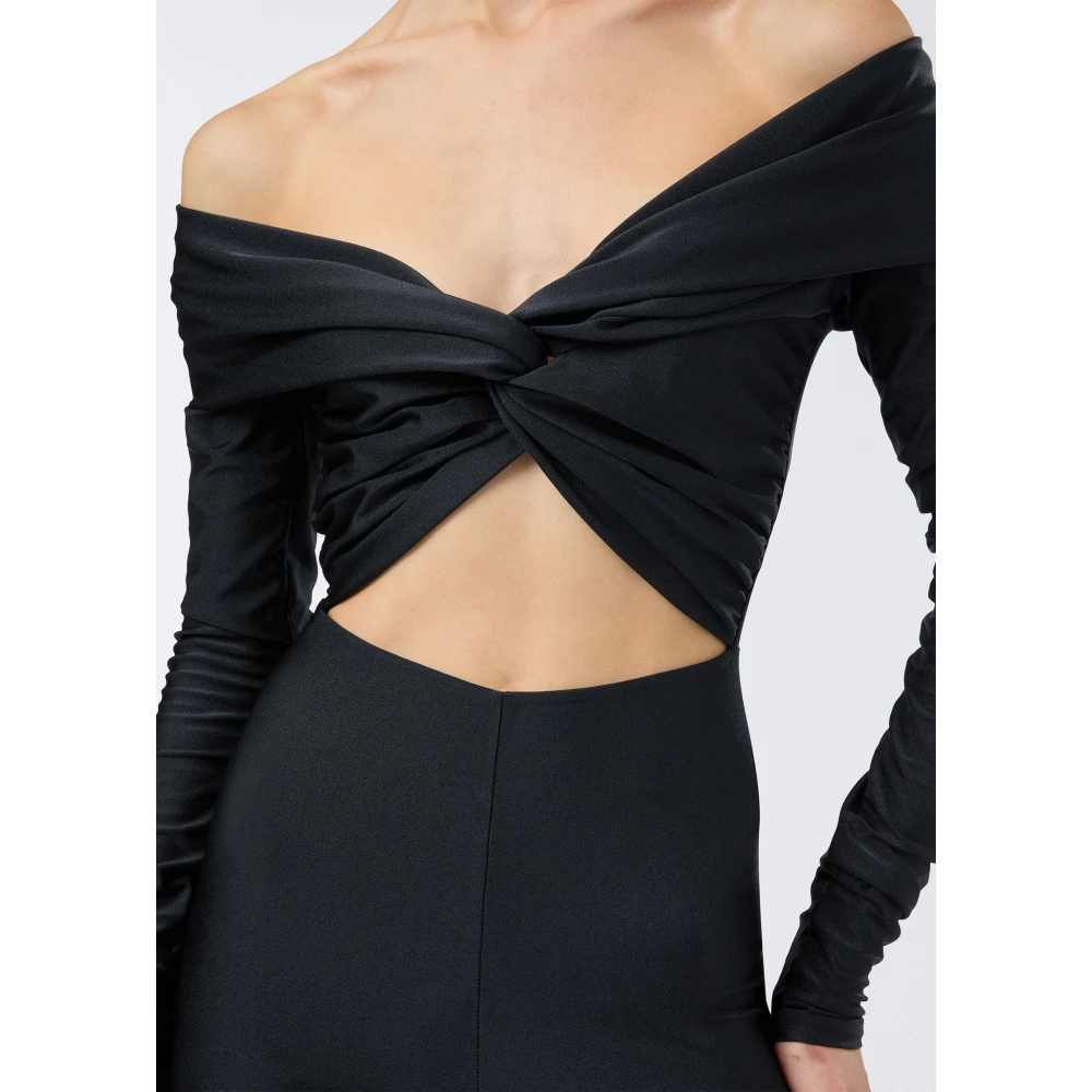 Andamane Zwarte Cut Out Jurk Gemaakt in Italië Black Dames