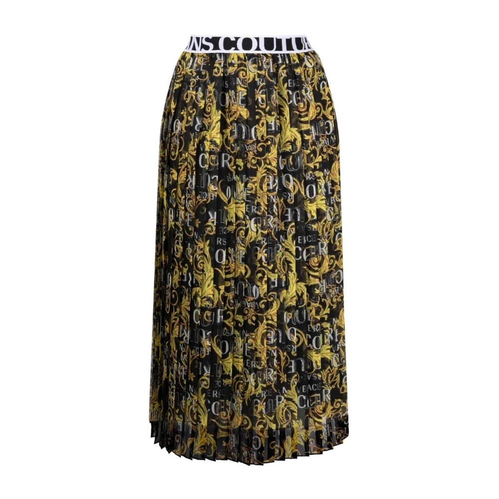 Versace Jeans Couture Chiffon rok met logoprint Multicolor Dames