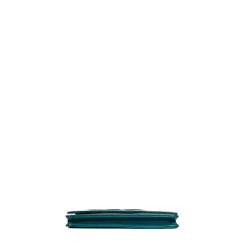 Chanel Vintage Pre-owned Leather wallets Blue Dames
