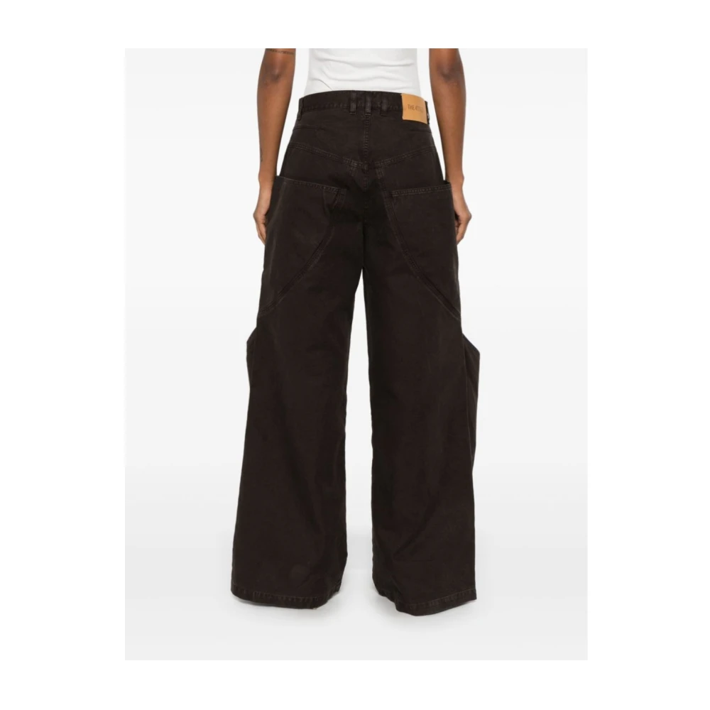 The Attico Wijde Broek Lange Pant Brown Dames