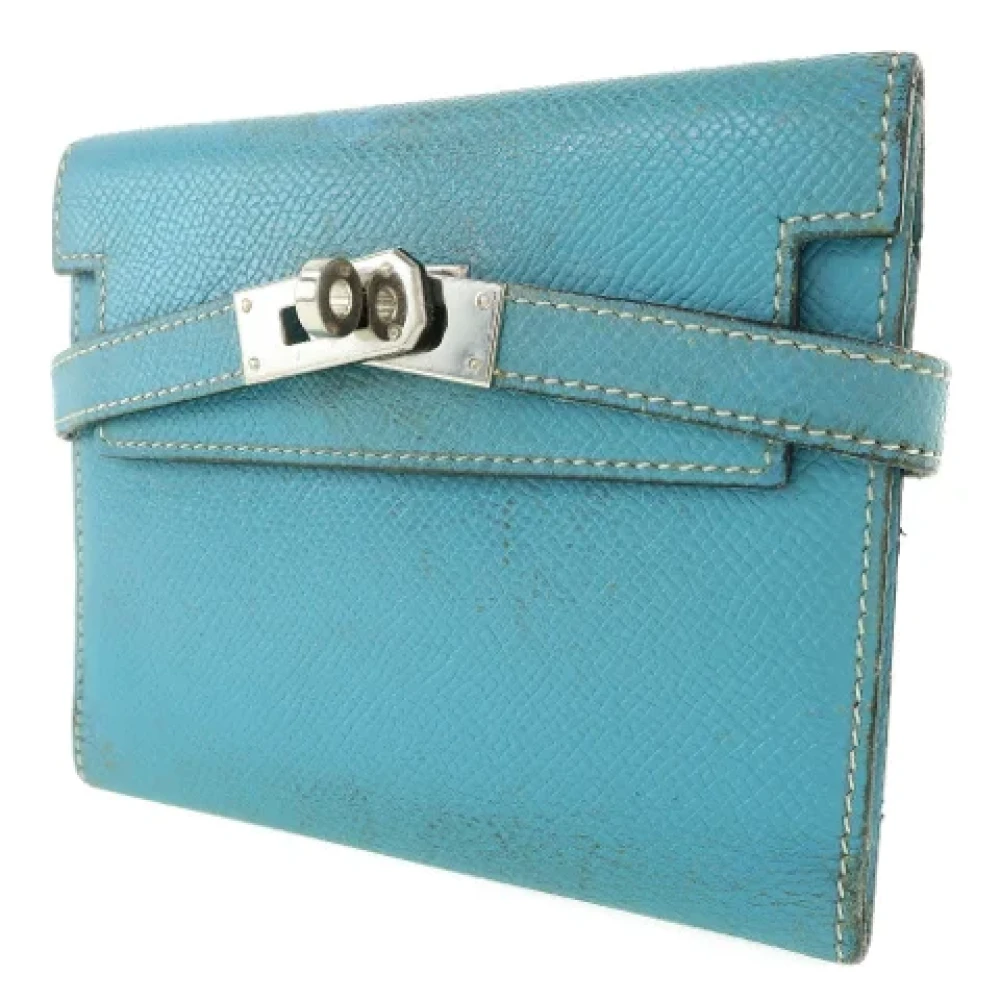 Hermès Vintage Pre-owned Leather wallets Blue Dames
