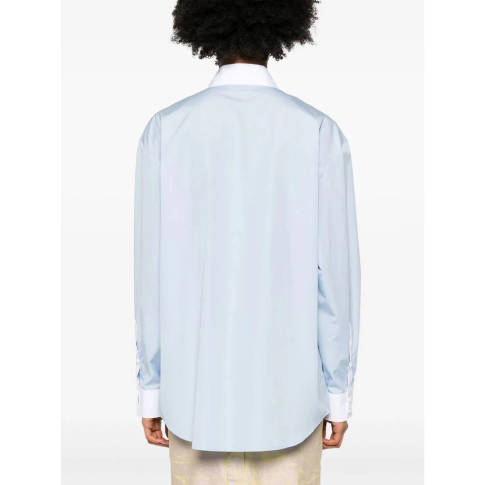 Dsquared2 Casual Katoenen Overhemd in Blauw Blue Dames