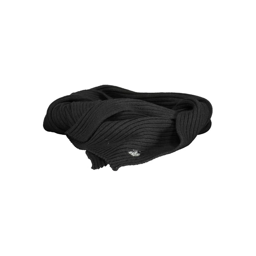 U.s. Polo Assn. Men's Black Wool Scarf