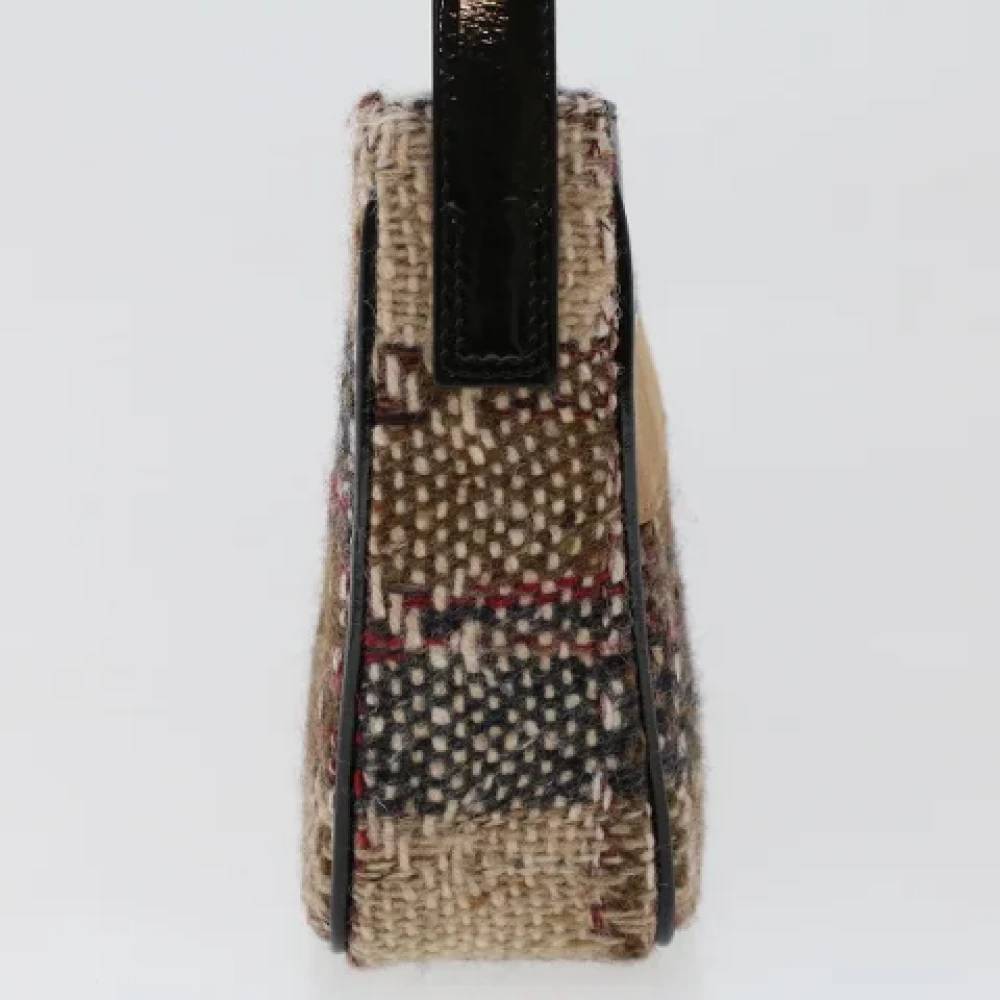 Burberry Vintage Pre-owned Wool handbags Beige Dames