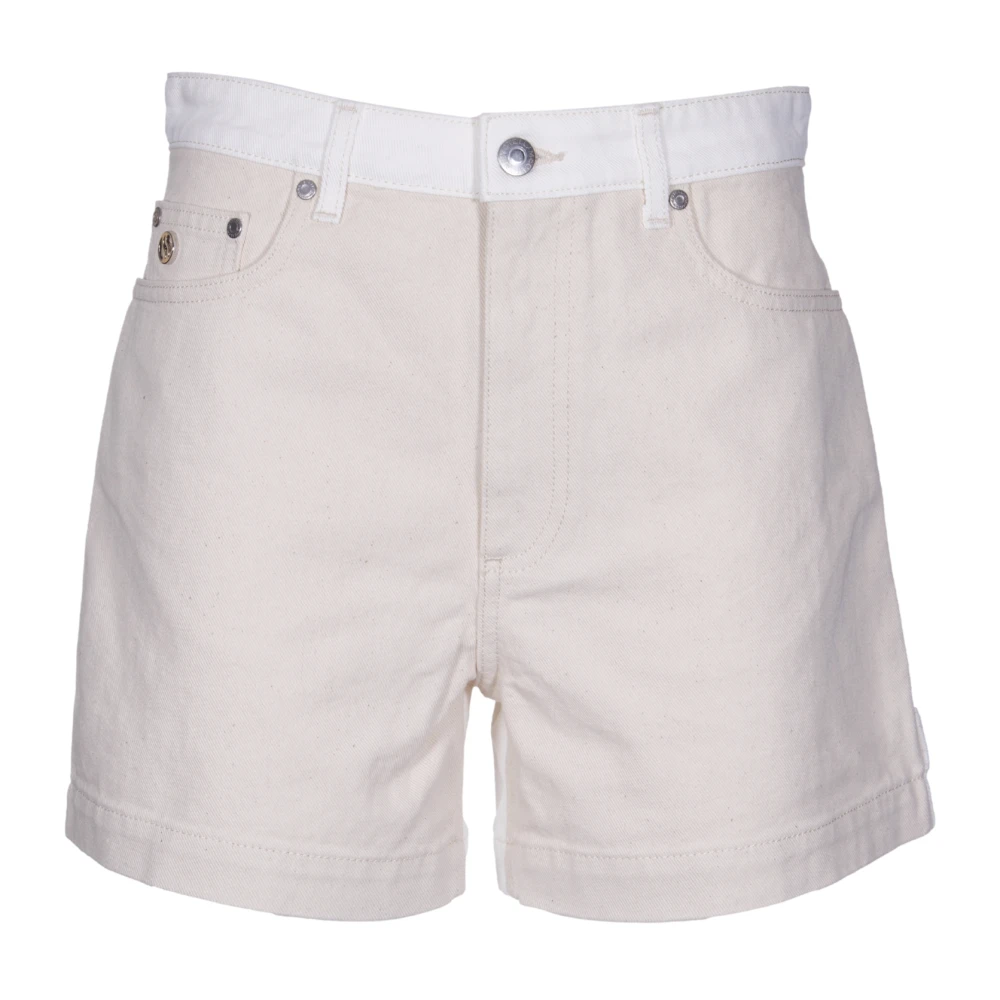 Stella Mccartney Denim Twee-Tint Shorts White Dames