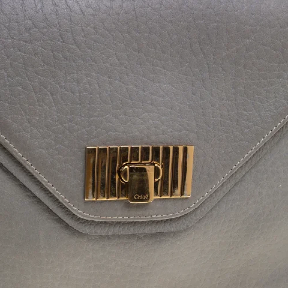 Chloé Pre-owned Leather shoulder-bags Gray Dames
