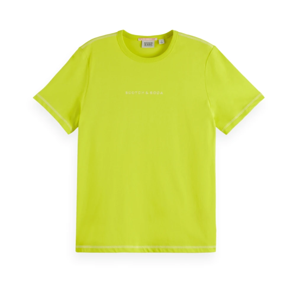 Scotch & Soda Flatlock Regular Fit T-shirt Yellow Dames
