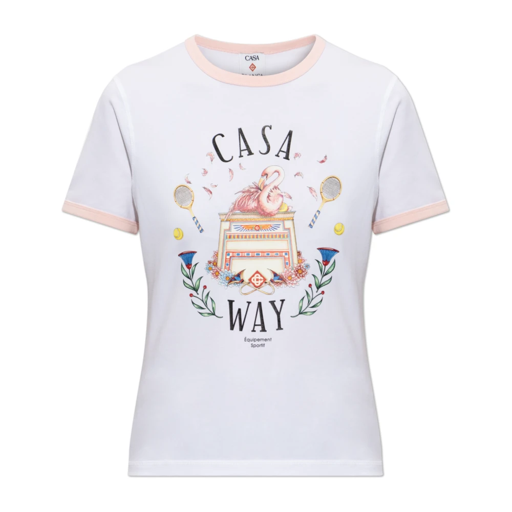 Casablanca , T-Shirts, Female, White, M, Casaway Mountain T-Shirt