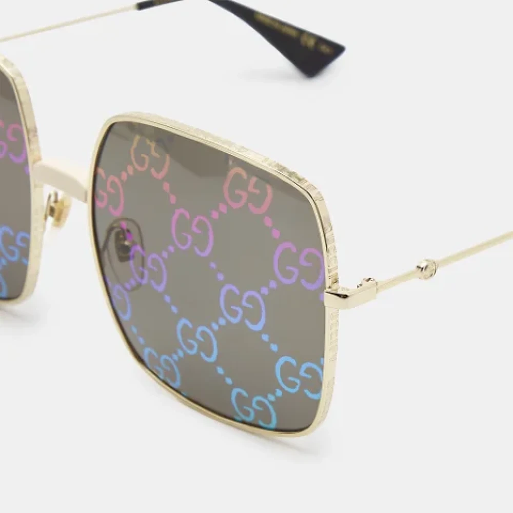 Gucci Vintage Pre-owned Metal sunglasses Multicolor Dames