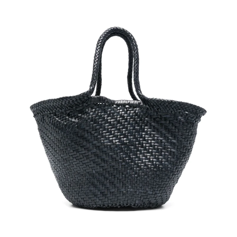 Dragon Diffusion Navy Blauw Leren Trekkoord Tas Blue Dames