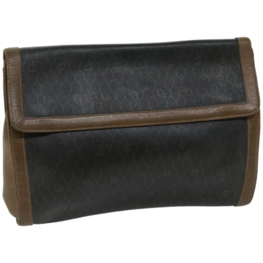Dior Vintage Pre-owned Leather clutches Black Dames