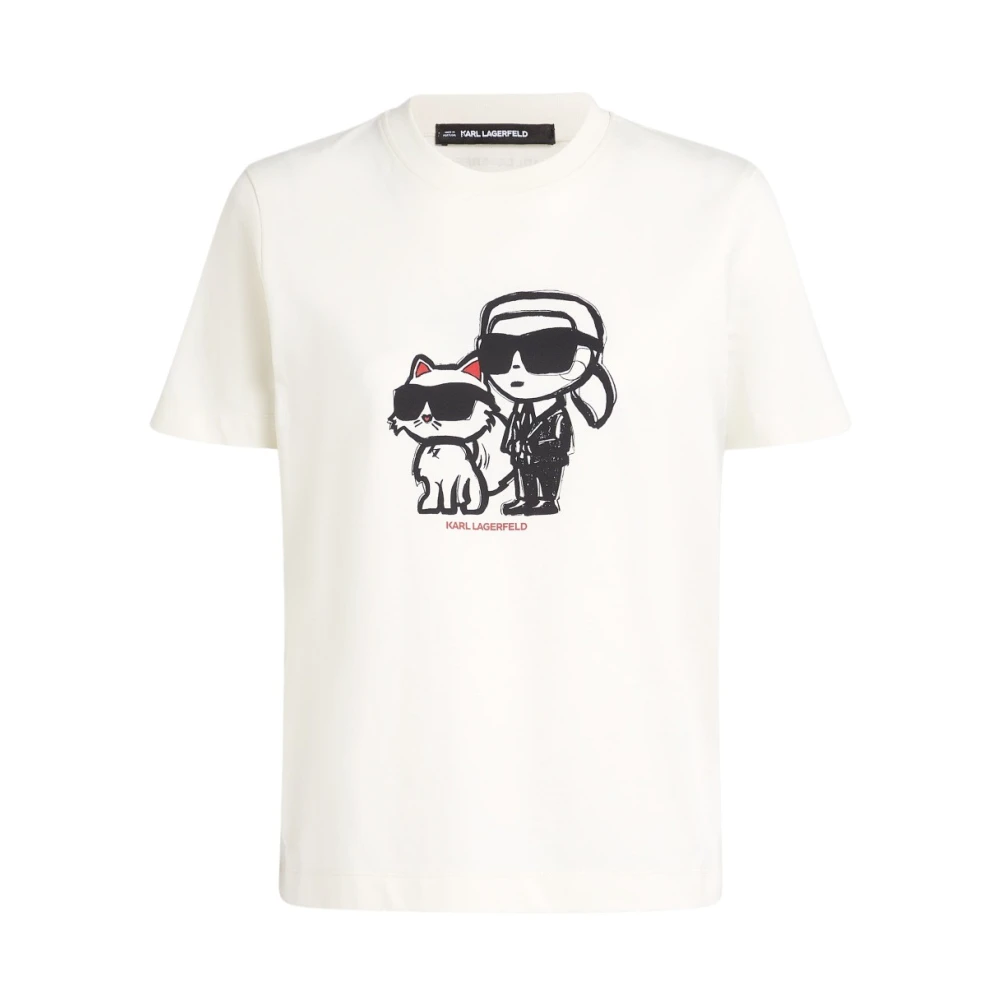 Karl Lagerfeld Women's Beige T-Shirts - T-Shirts - L - Tops