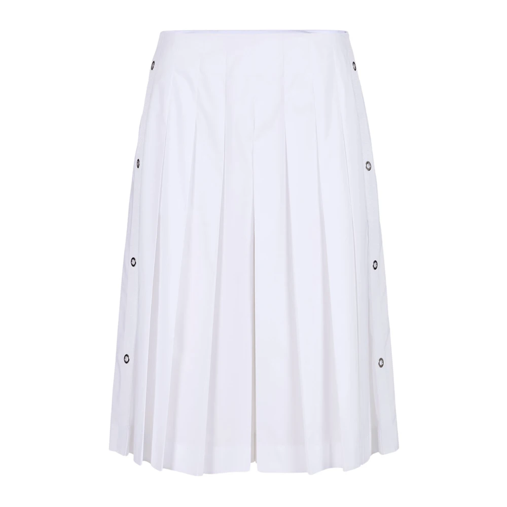 Iceberg Witte geplooide rok met norHeren taille in katoenen popeline White Dames