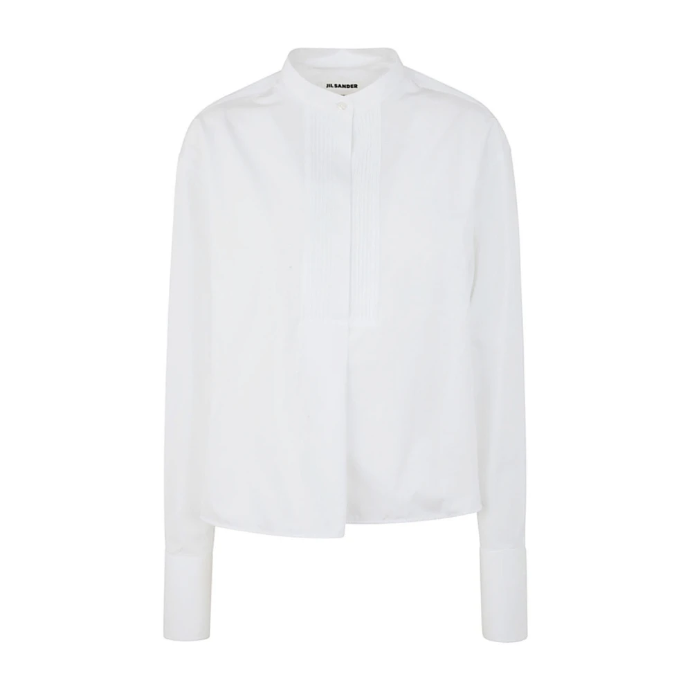 Jil Sander Optisch Witte Cropped Box Shirt White Dames