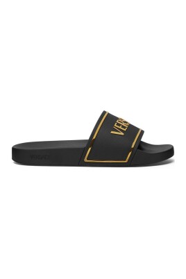 black-gold-tone-slip-on-sandals