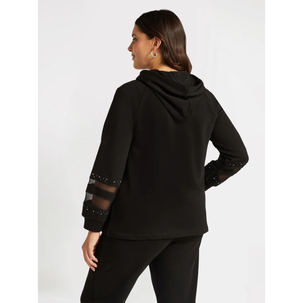 Fiorella Rubino Geborduurde hoodie Black Dames