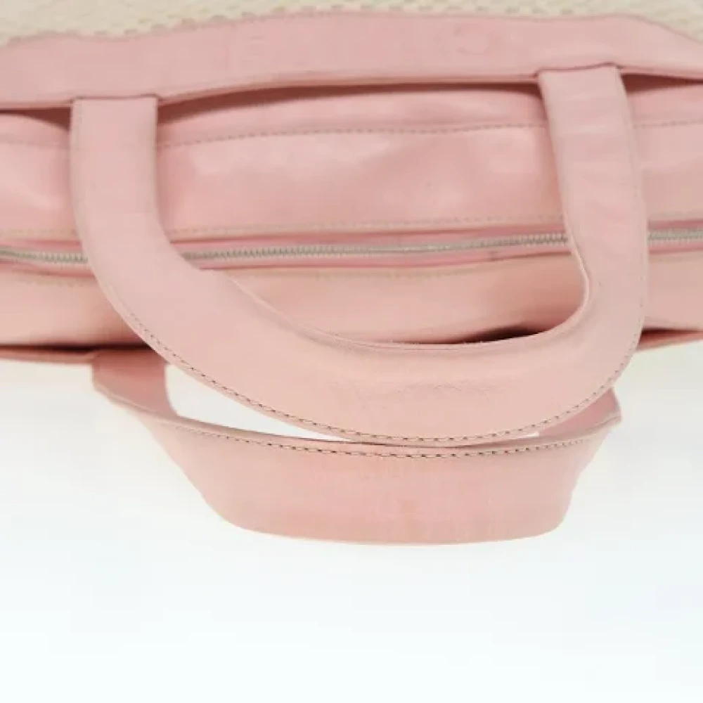 Chanel Vintage Pre-owned Cotton handbags Beige Dames