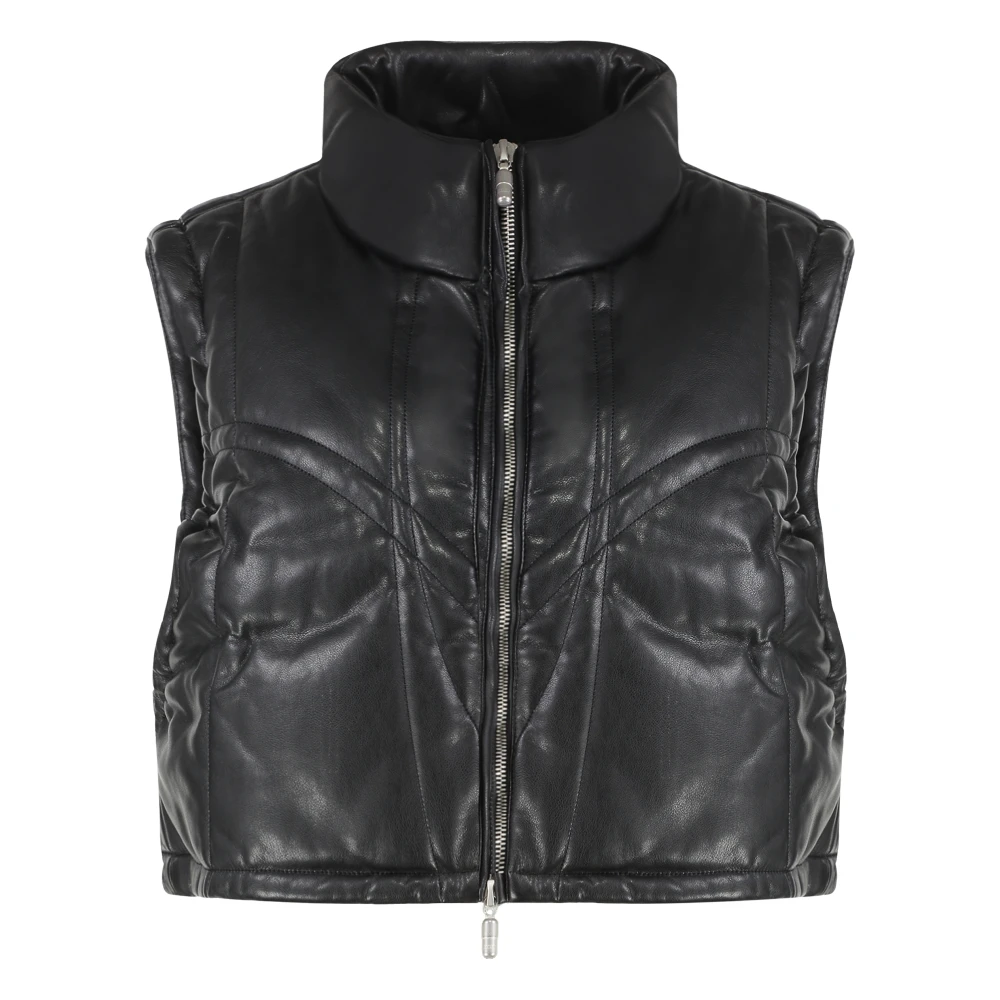 Rhude Faux Fur Vest met Interne Zak Black Dames