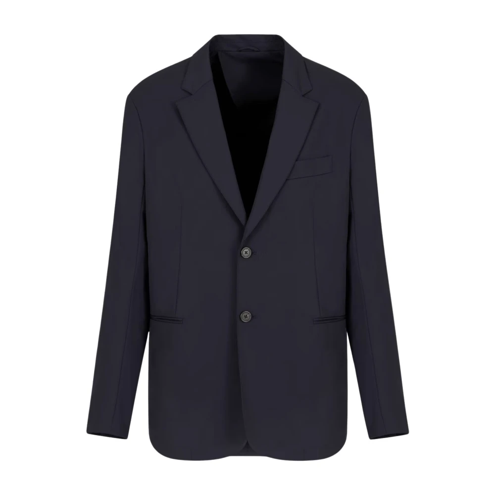 Emporio Armani Navy Blauwe Blazer Herenkleding Blue Heren