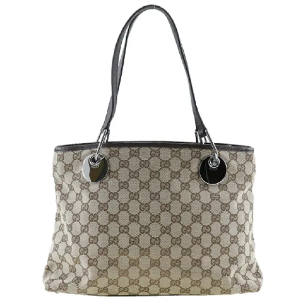 Gucci Vintage Pre-owned Fabric gucci-bags Beige Dames