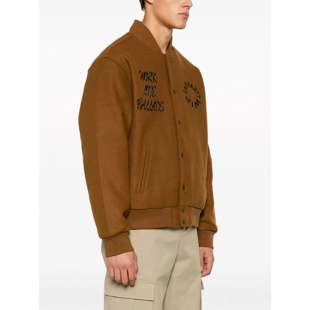 Carhartt WIP Varsity Bomber Jacks Brown Heren