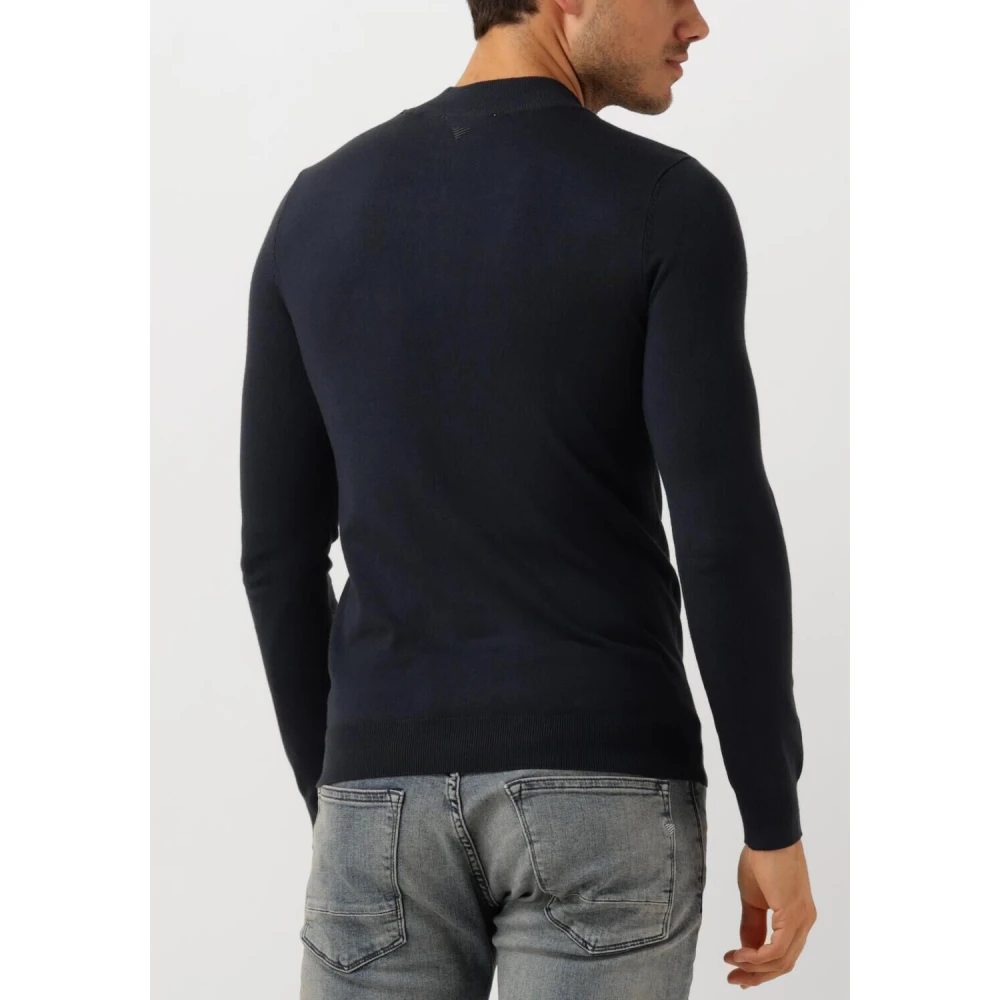 Pure Path Essential Knit Halfzip Sweater Blue Heren