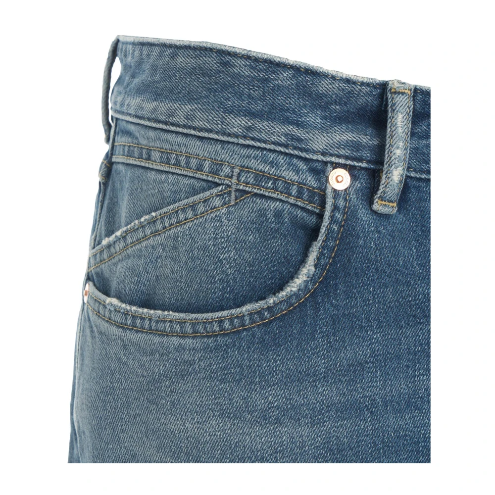 closed Blauwe Straight Fit Jeans Met Distressed Look Blue Heren