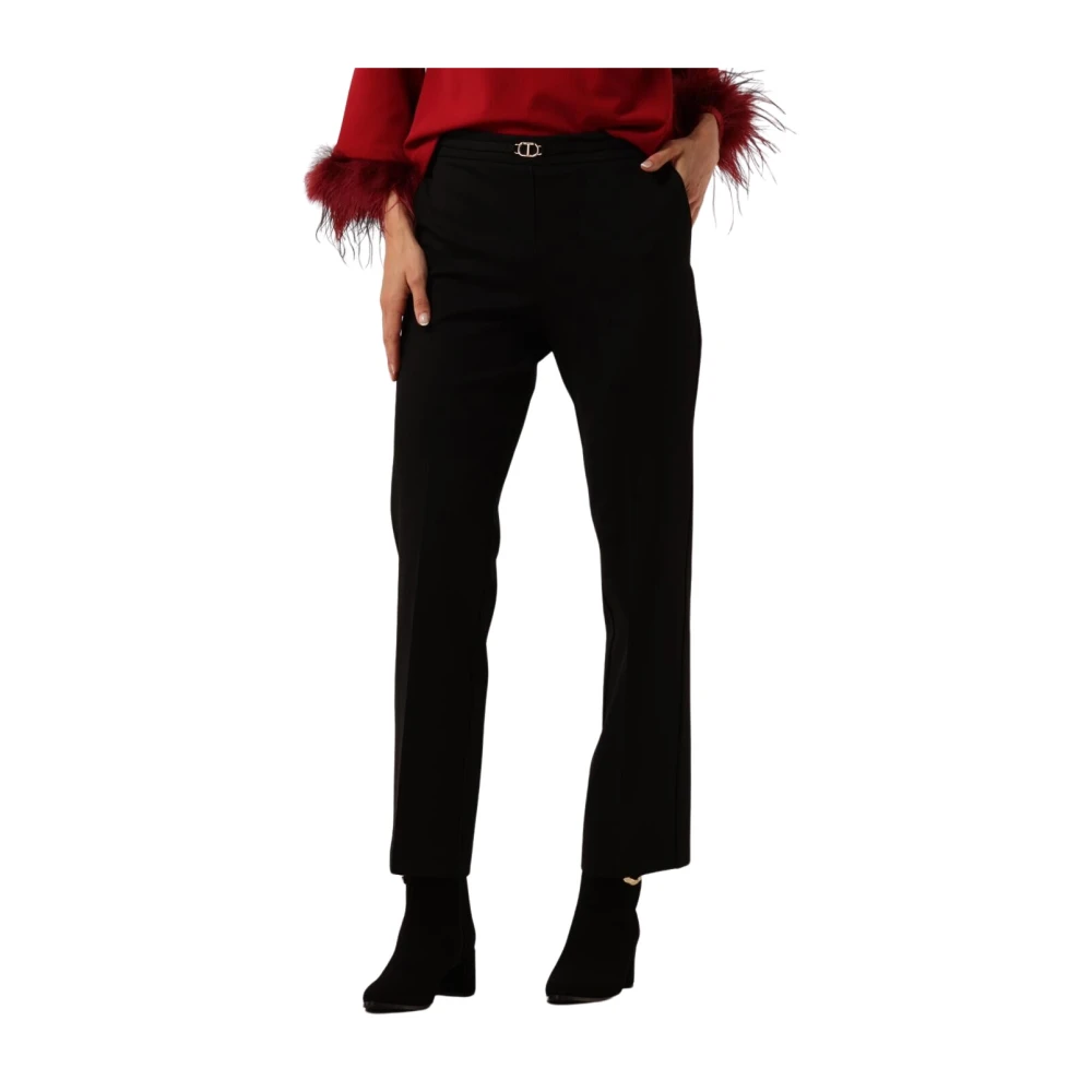 Twinset Zwarte Elegante Pantalon voor Vrouwen Black Dames