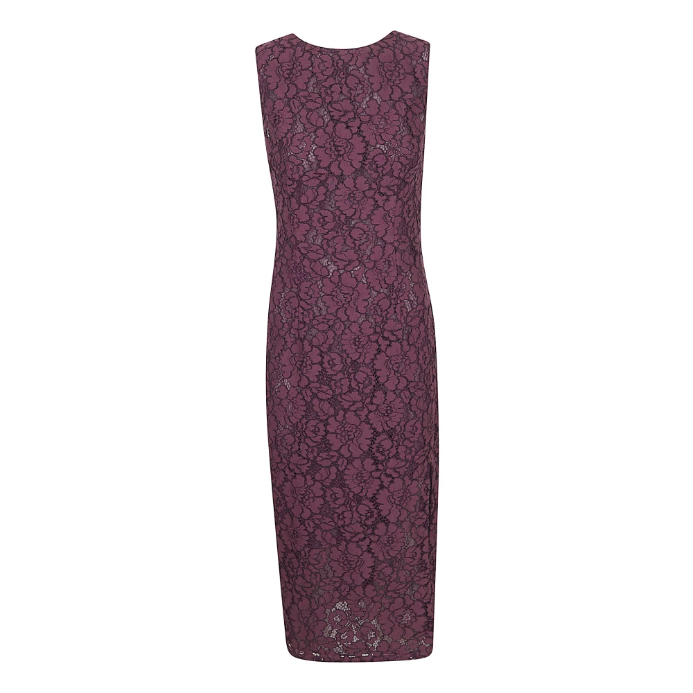 Pinko Women's Brown Drupa Abito Pizzo Rebrodé