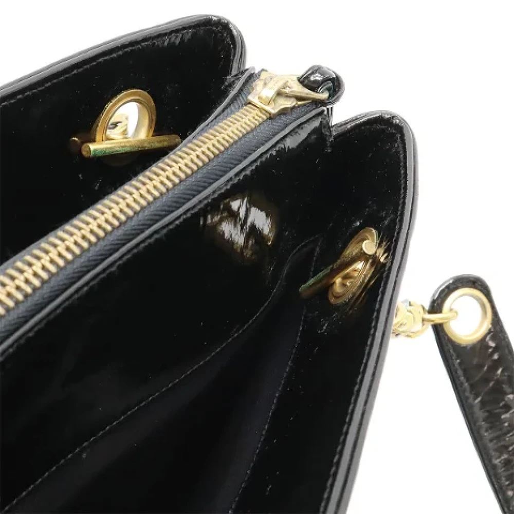 Chanel Vintage Pre-owned Leather totes Black Dames