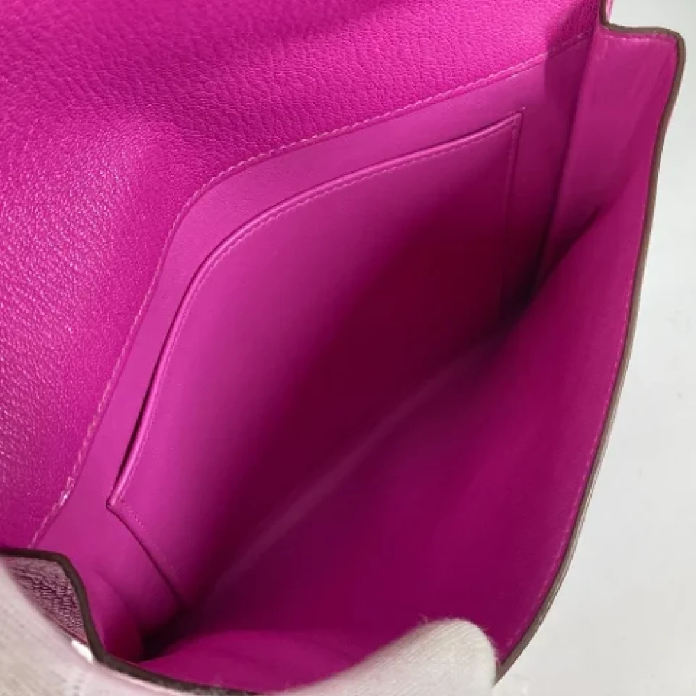 Hermès Vintage Pre-owned Leather clutches Purple Dames