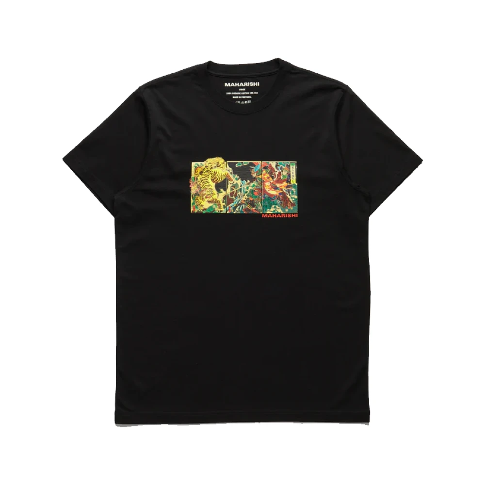 Maharishi Samurai Tiger Print T-shirt Black Heren