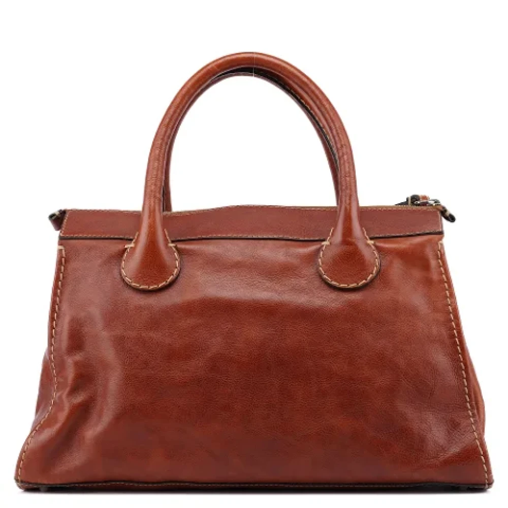 Chloé Pre-owned Leather handbags Brown Dames