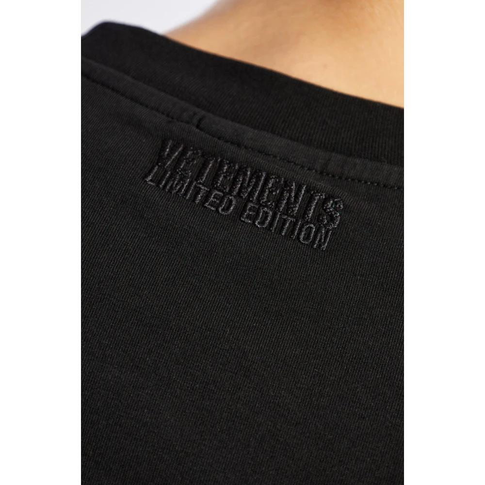 Vetements Bedrukt T-shirt Black Heren