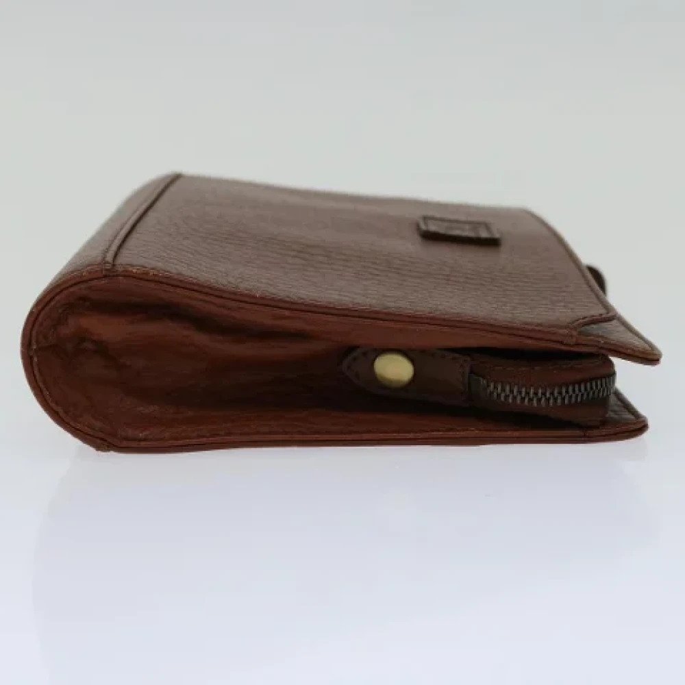 Burberry Vintage Pre-owned Leather clutches Brown Dames